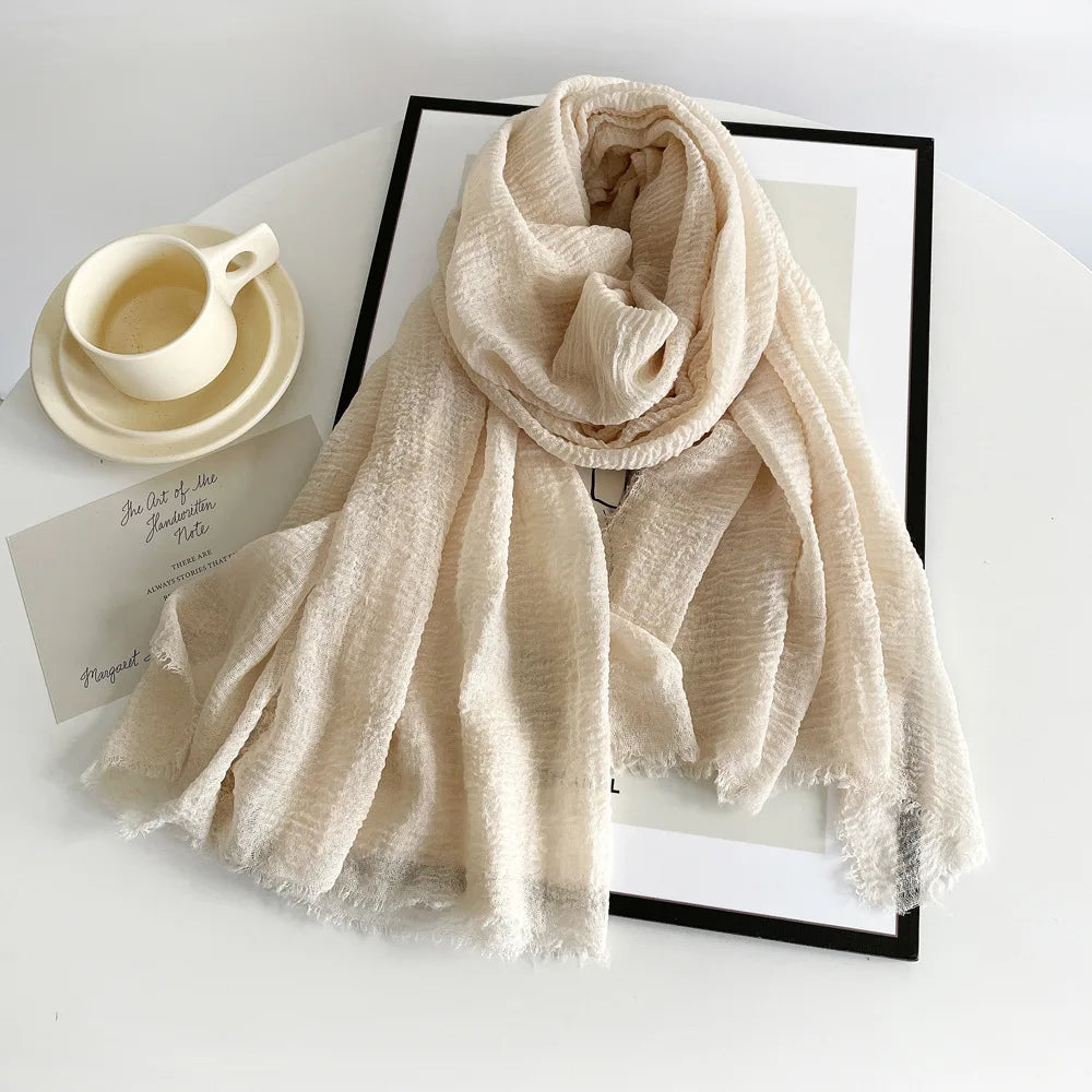 Ulvly Cotton-Linen Head Scarf