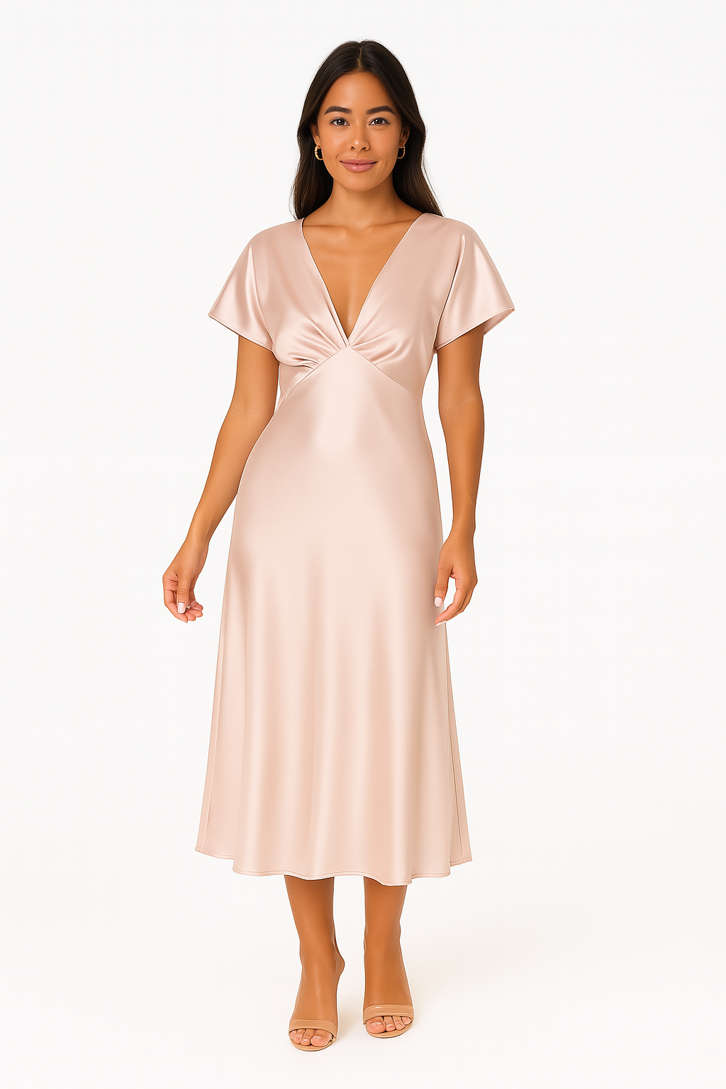 Ulvly Satin Draped Dress