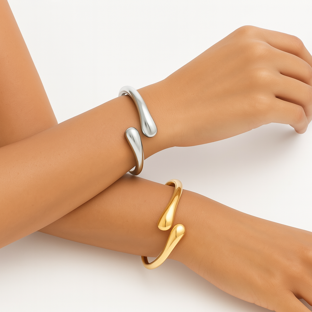 Ulvly Geometric stainless steel Cuff Bracelet