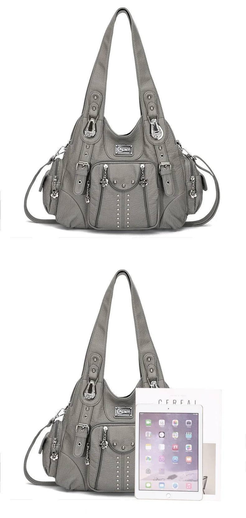 Ulvly Soft PU Leather Hobo Bag
