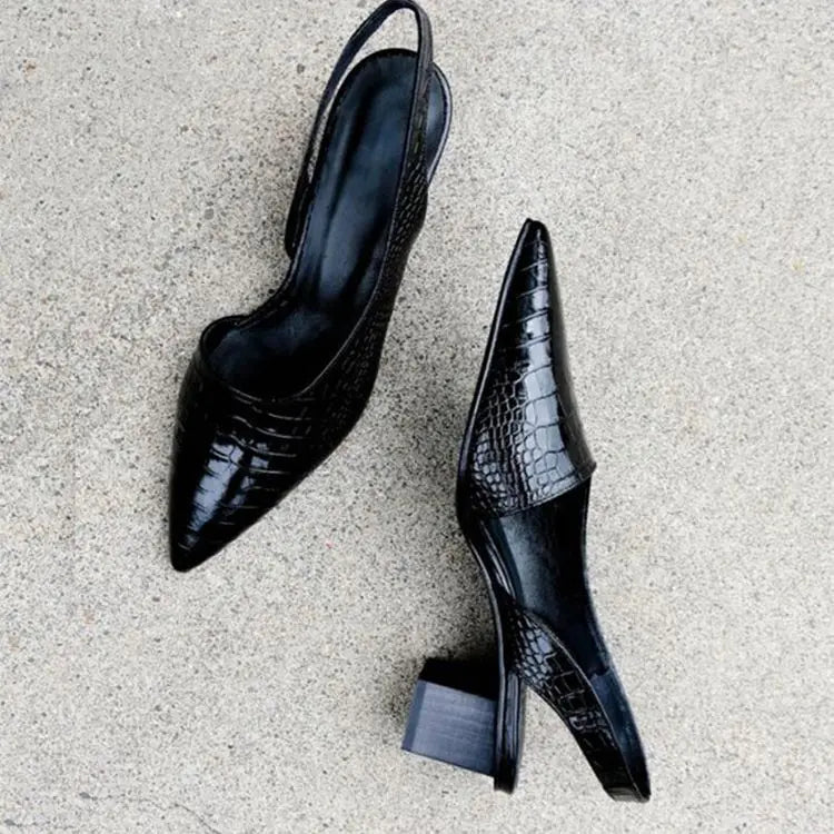 Ulvly Vintage Pointed-Toe Slingback Sandals