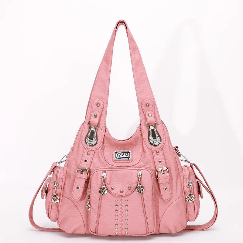 Ulvly Soft PU Leather Hobo Bag