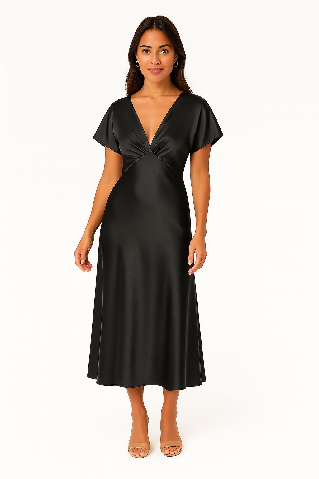 Ulvly Satin Draped Dress