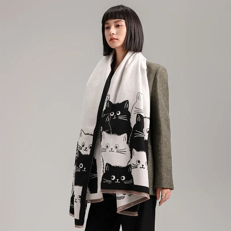Ulvly Jacquard Cat Pashmina