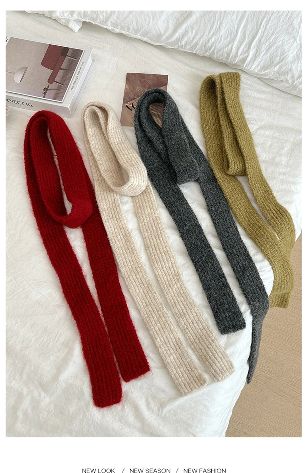 Ulvly Slim Mohair-Blend Knit Scarf
