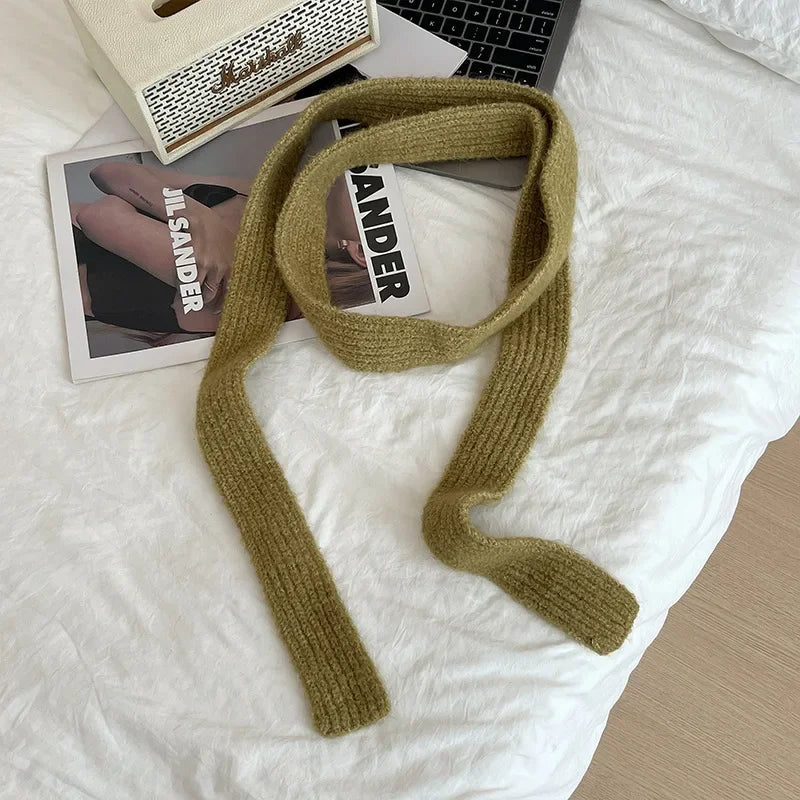Ulvly Striped Plush Knit Scarf