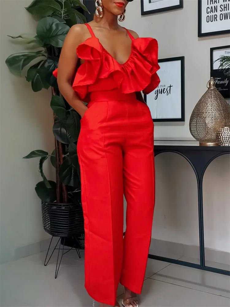 Ulvly V-Neck Two-Piece Suit – Summer Office Edition