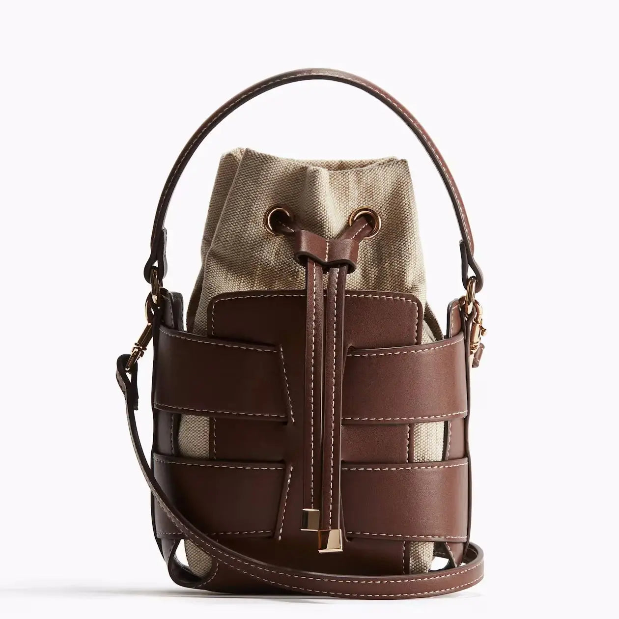 Ulvly Hollow-Out PU Bucket Bag