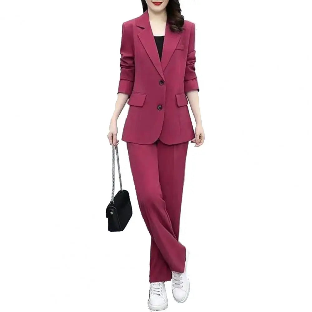 Ulvly Plus Size Lapel Suit Set