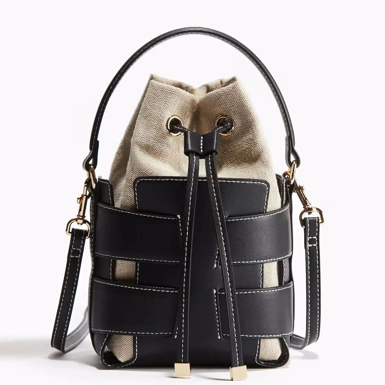 Ulvly Hollow-Out PU Bucket Bag