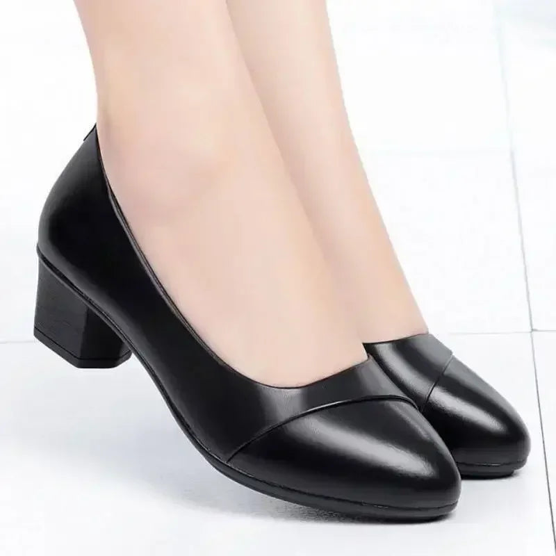 Ulvly Women's PU Leather Work Loafers
