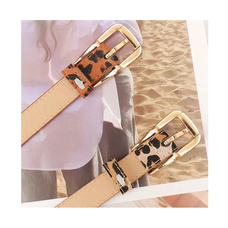 Ulvly Leopard Print Slim Belt