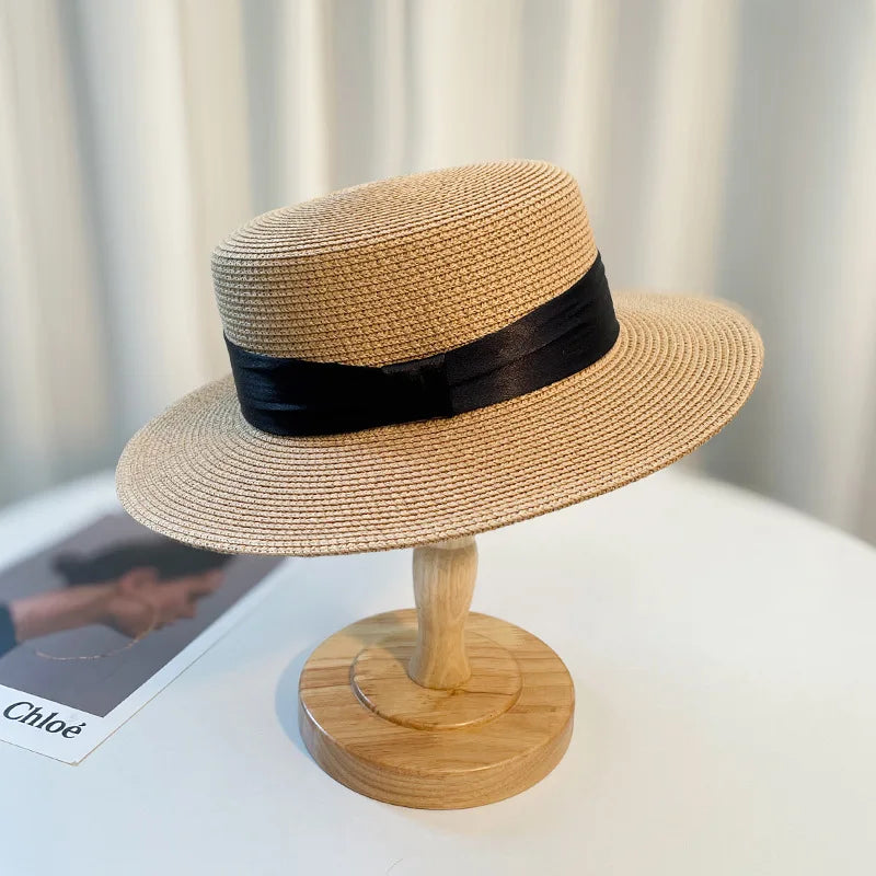 Ulvly Luxury Flared Straw Sun Hat