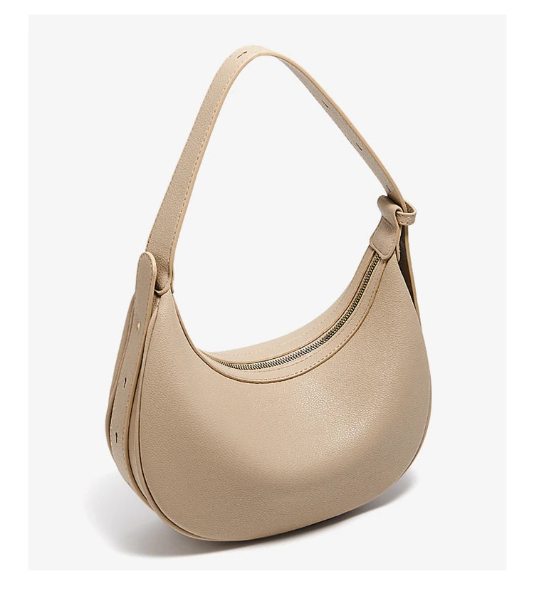 Ulvly Half-Moon PU Shoulder Bag