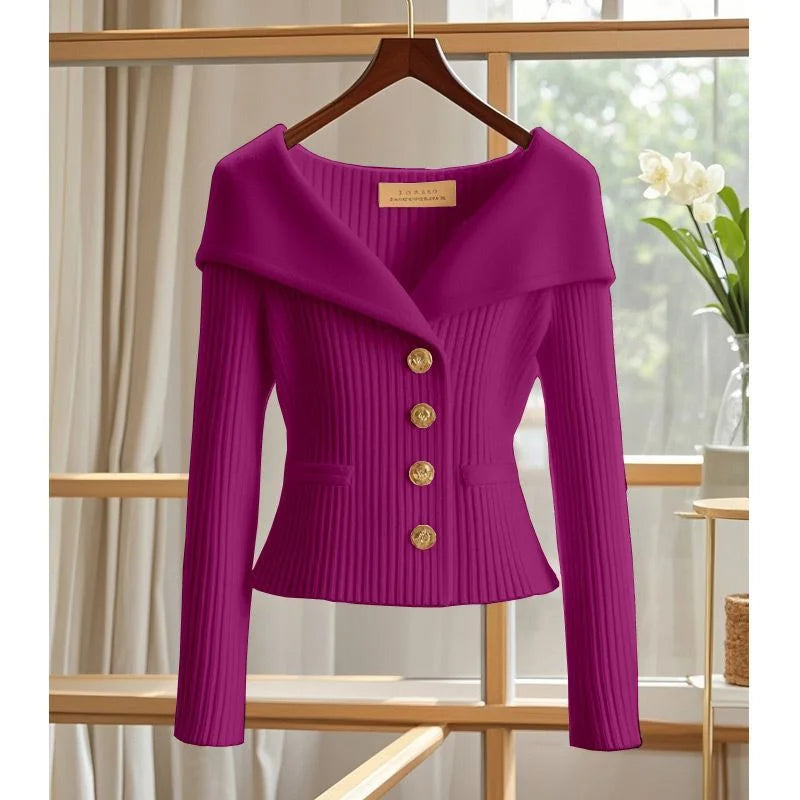 Ulvly V-Neck Slim Cardigan