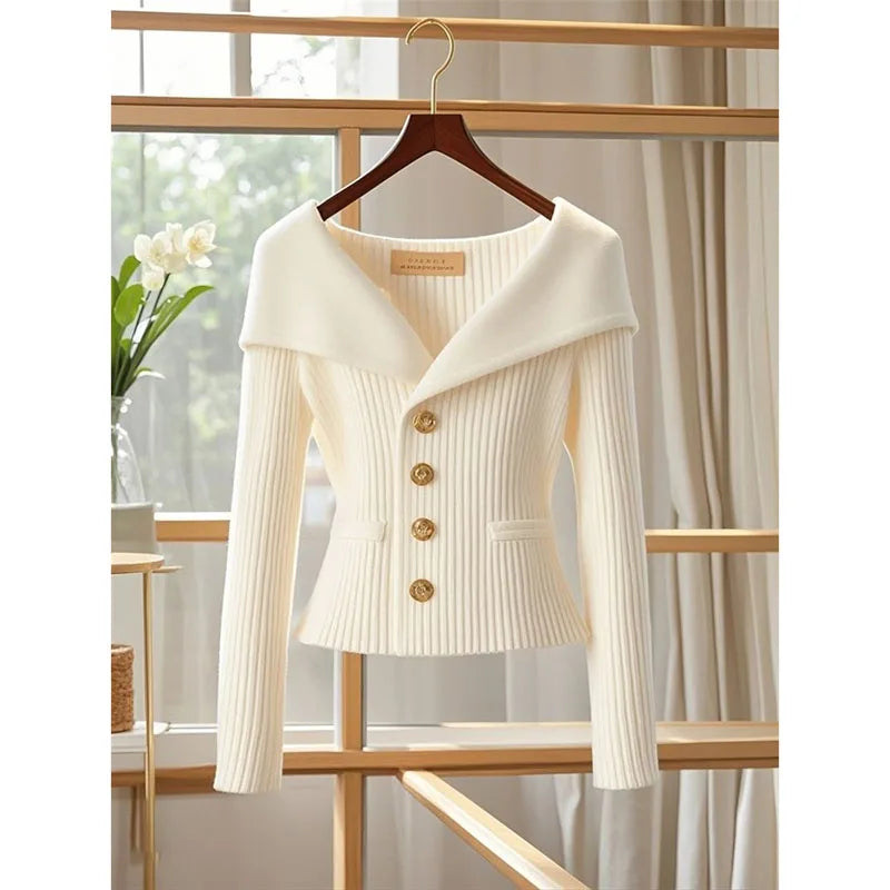 Ulvly V-Neck Slim Cardigan