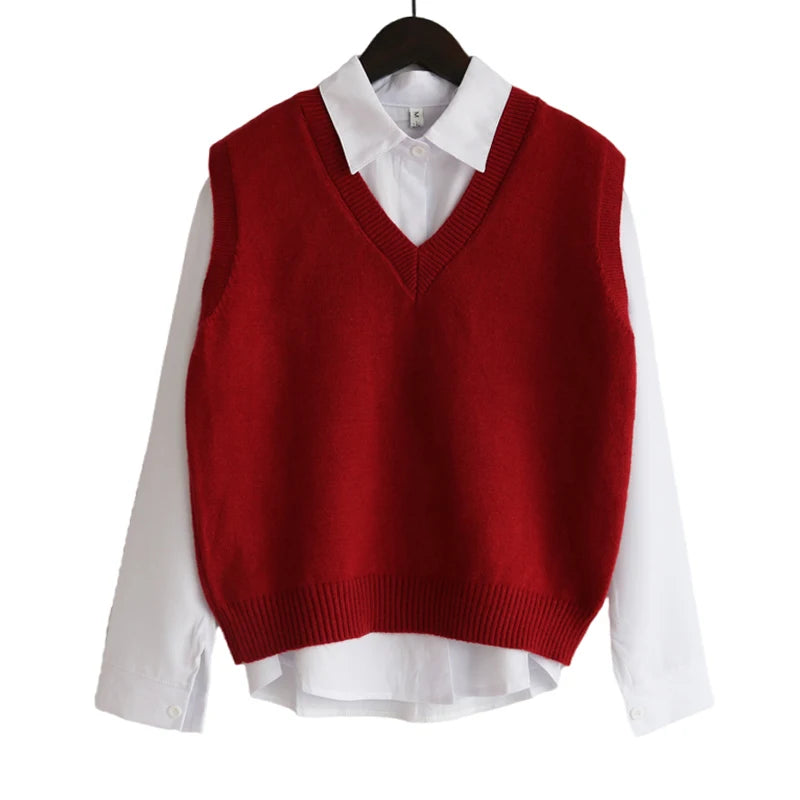 Ulvly V-Neck Knit Vest