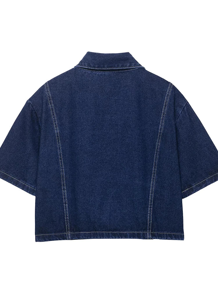 Ulvly Short-Sleeve Denim Jacket