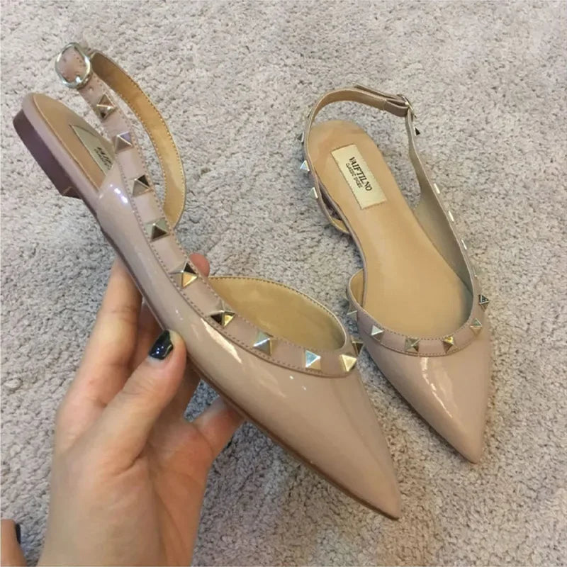Ulvly Vintage Pointed-Toe Slingback Sandals
