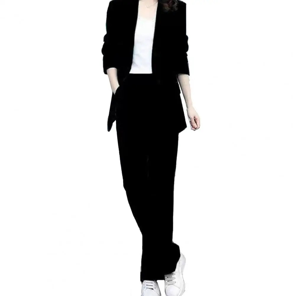 Ulvly Plus Size Lapel Suit Set