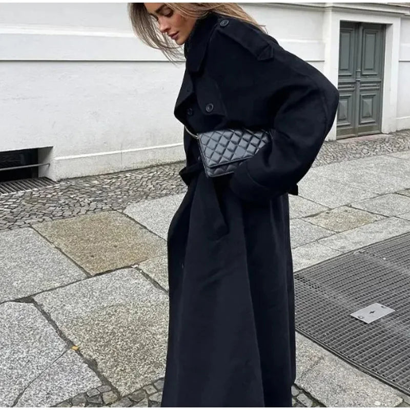 Ulvly Double-Breasted Wool-Blend Coat
