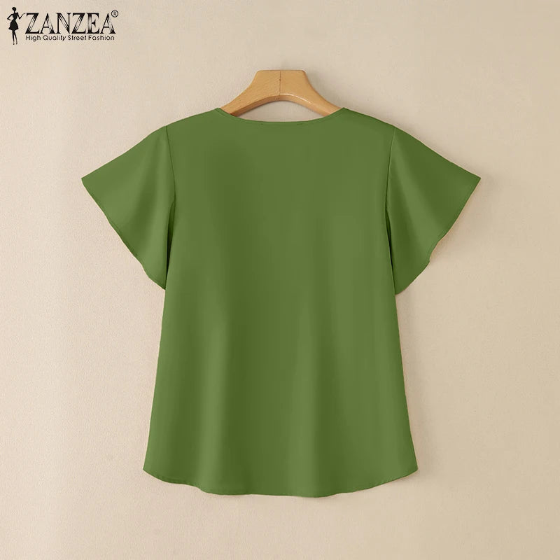 Ulvly V Neck Summer Blouse