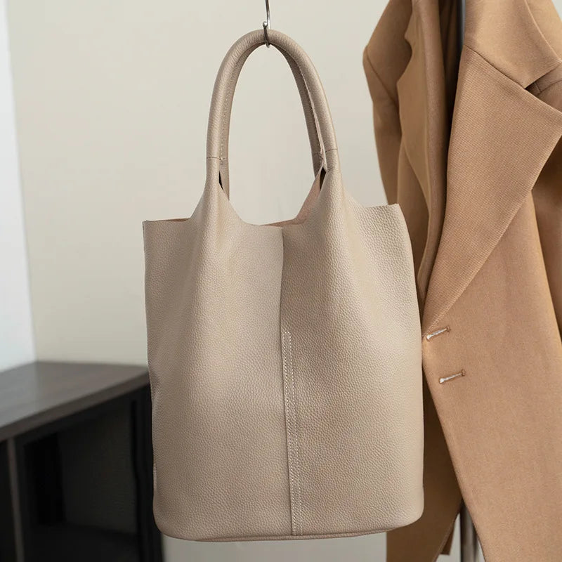 Ulvly Genuine Cowhide Commuter Tote