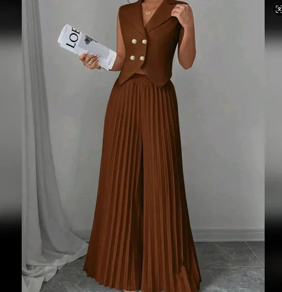 Ulvly Vest &amp; Wide-Leg Trousers Set