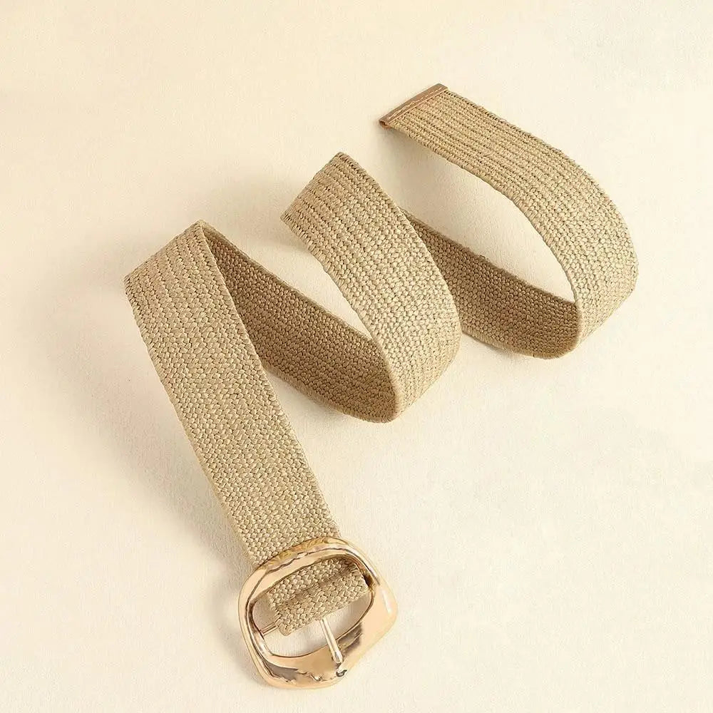 Ulvly Braided Straw Elastic Belt