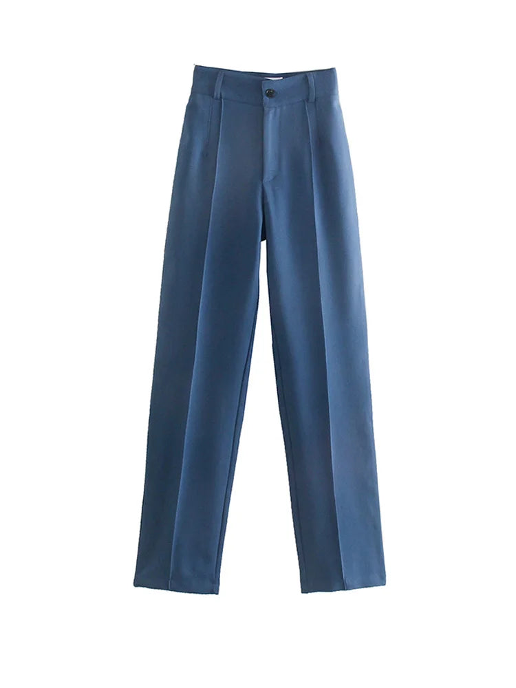 Ulvly High-Waist Straight Trousers