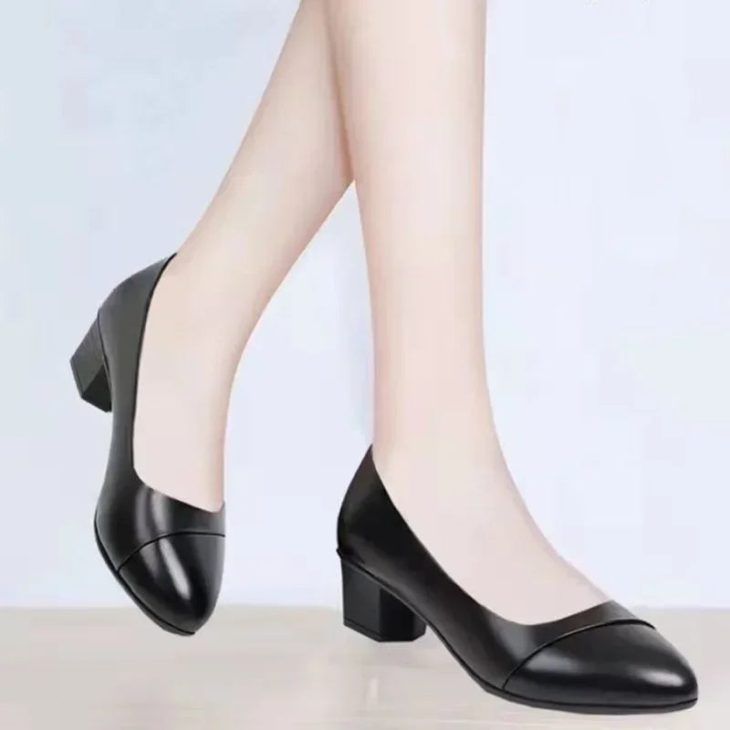 Ulvly Women's PU Leather Work Loafers