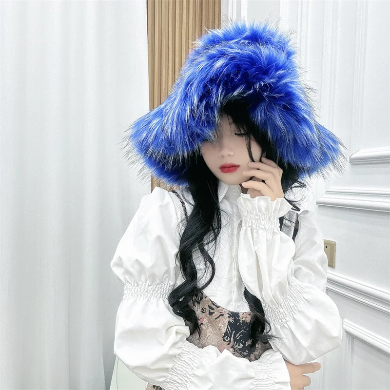 Ulvly Winter Plush Bucket Hat with Earflaps