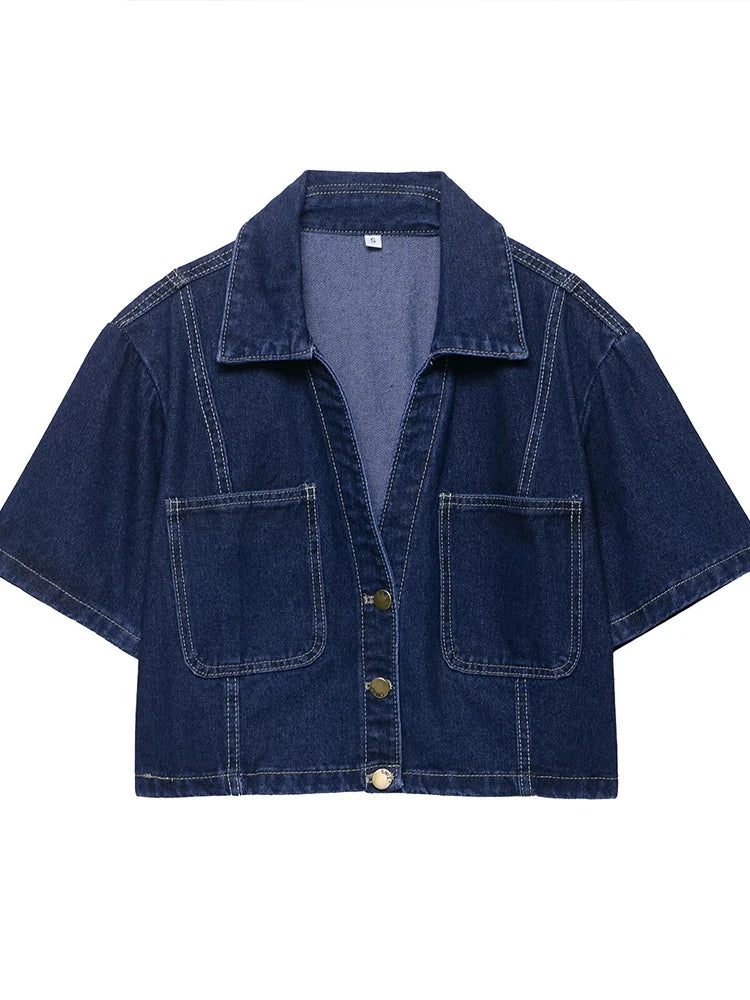 Ulvly Short-Sleeve Denim Jacket
