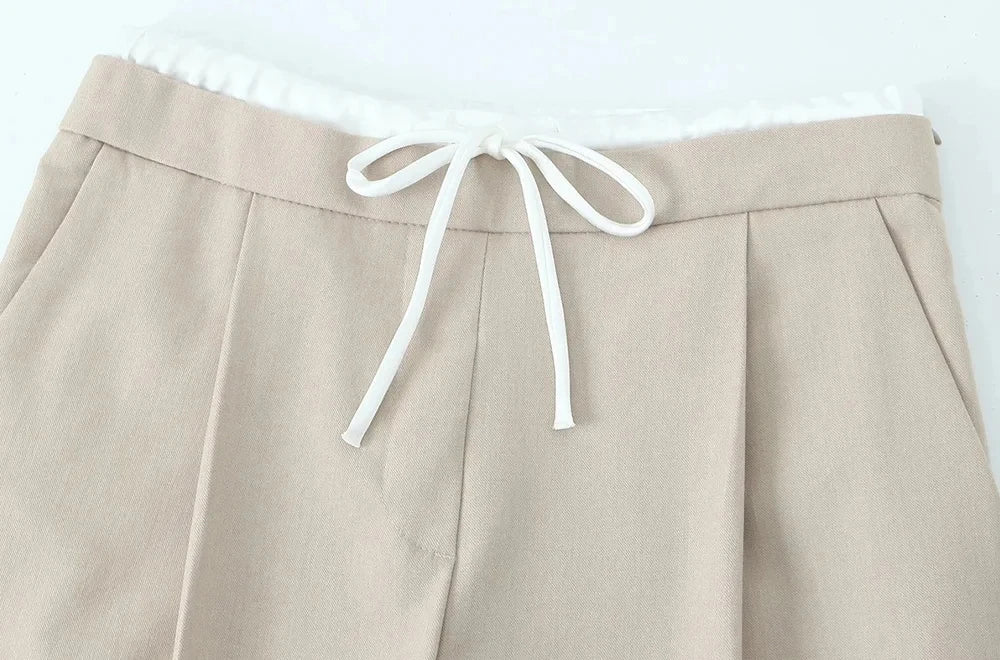 Ulvly Double-Waist Wide-Leg Trousers