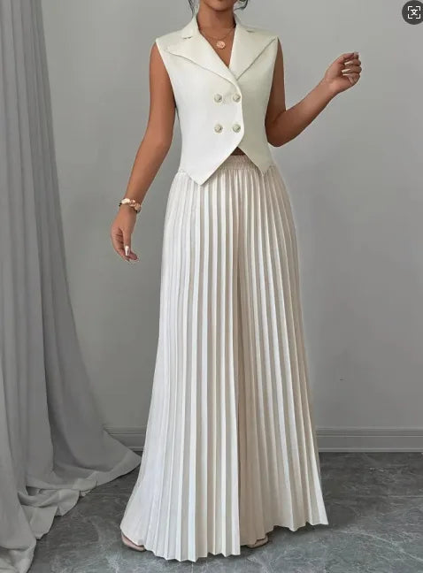 Ulvly Vest &amp; Wide-Leg Trousers Set