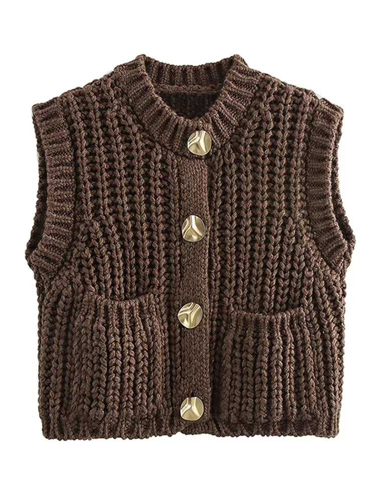 Ulvly Vintage Button Vest