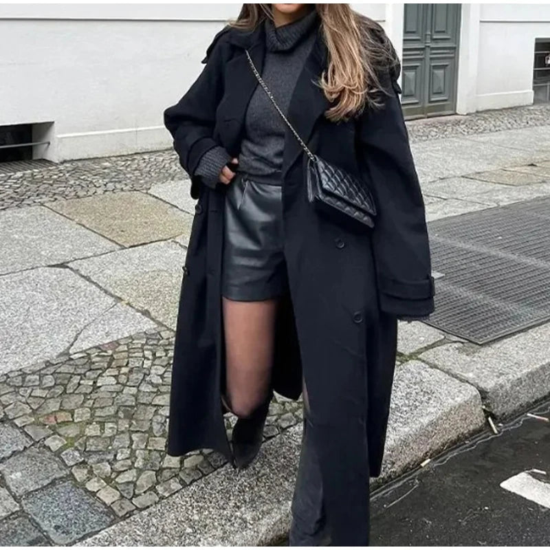 Ulvly Double-Breasted Wool-Blend Coat