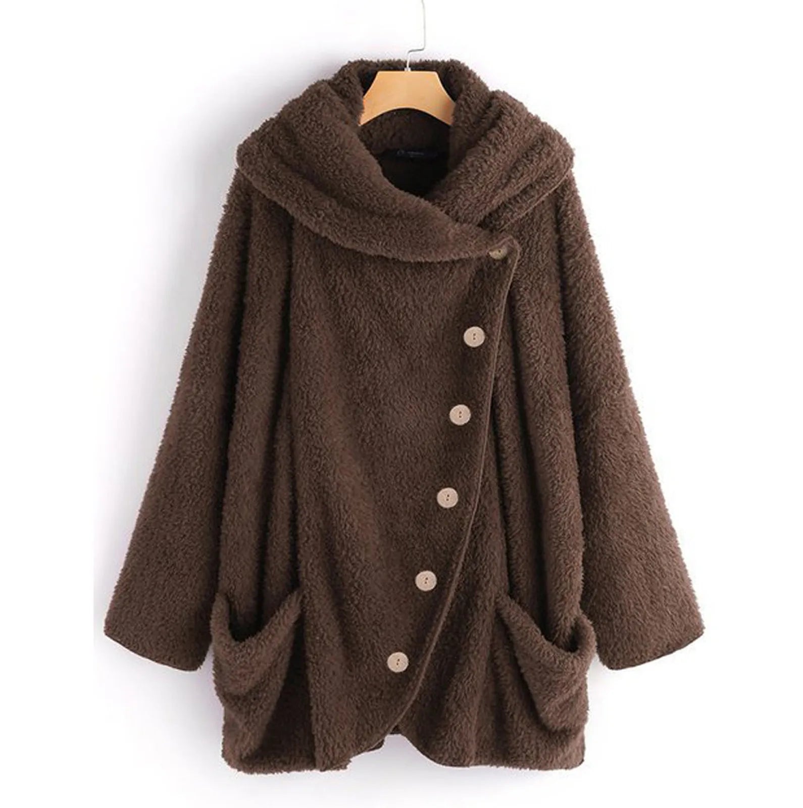 Ulvly Hooded Teddy Fleece Coat