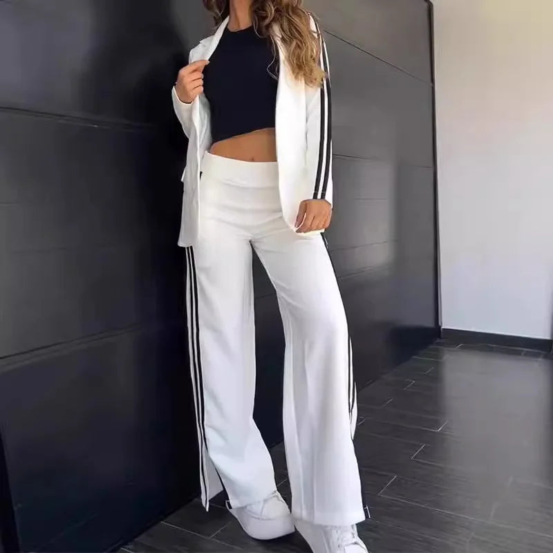 Ulvly Blazer &amp; Wide-Leg Pant Set