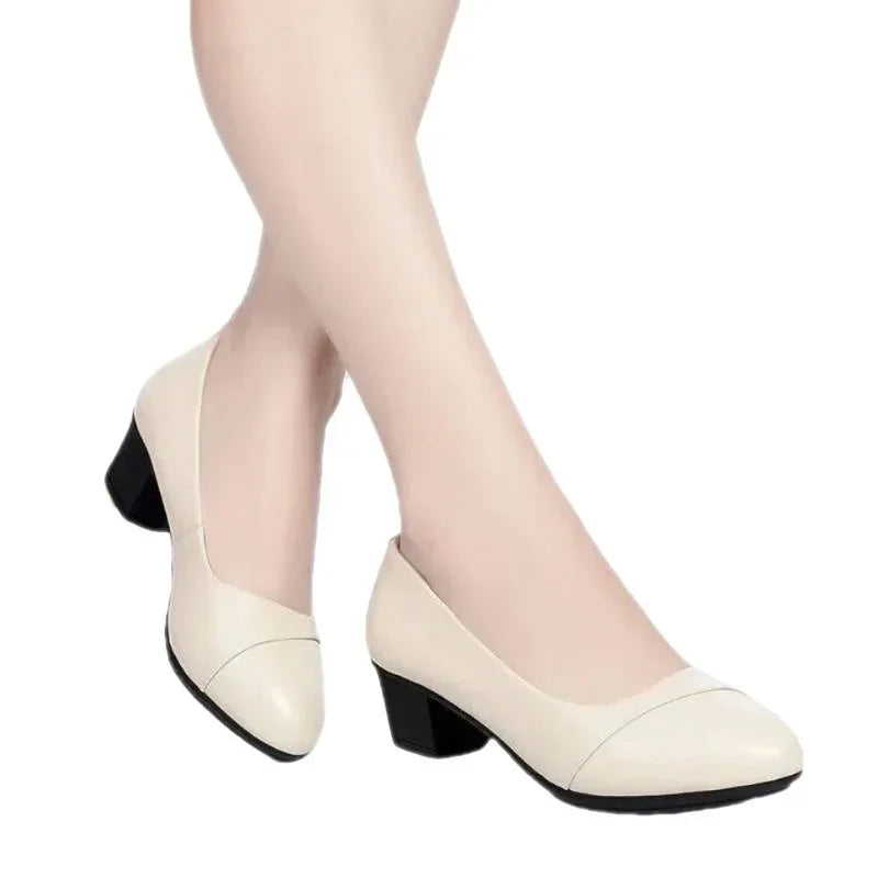 Ulvly Women's PU Leather Work Loafers