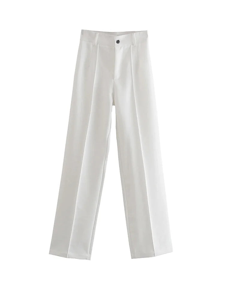 Ulvly High-Waist Straight Trousers