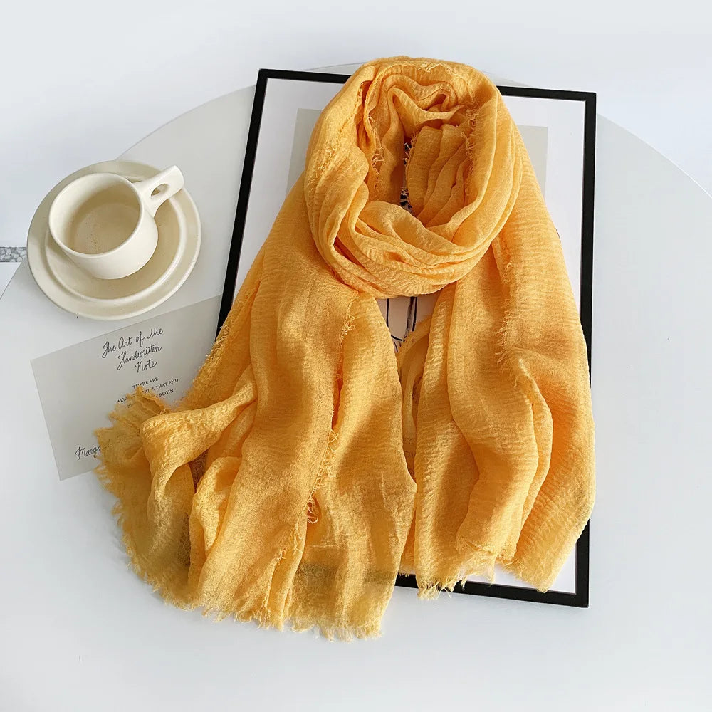 Ulvly Cotton-Linen Head Scarf