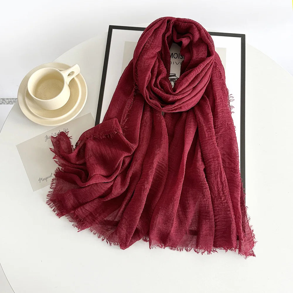 Ulvly Cotton-Linen Head Scarf