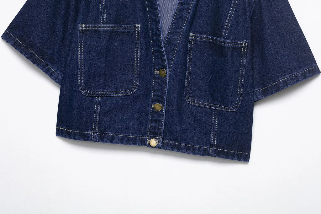 Ulvly Short-Sleeve Denim Jacket