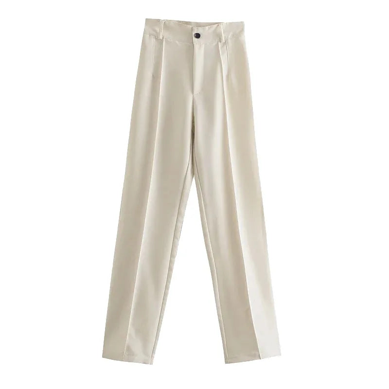 Ulvly High-Waist Straight Trousers