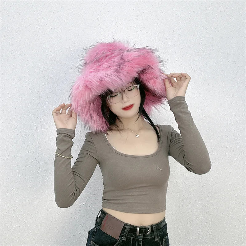 Ulvly Winter Plush Bucket Hat with Earflaps