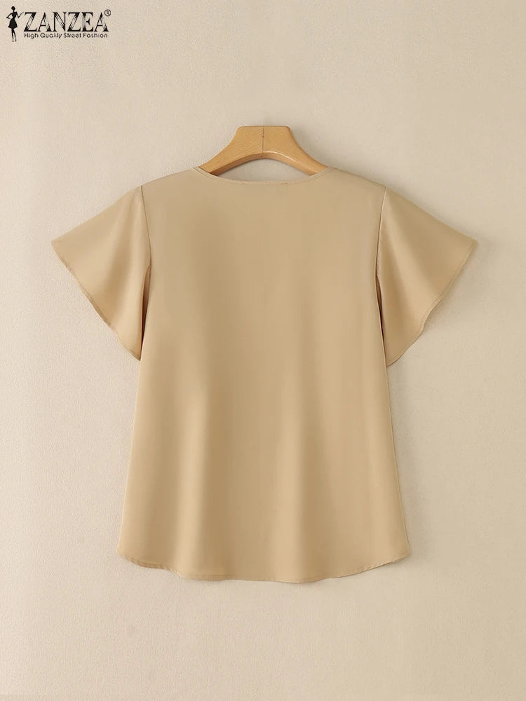Ulvly V Neck Summer Blouse