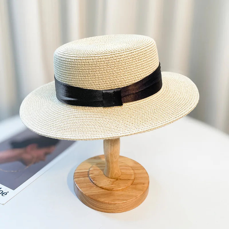 Ulvly Luxury Flared Straw Sun Hat
