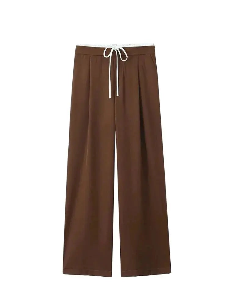 Ulvly Double-Waist Wide-Leg Trousers