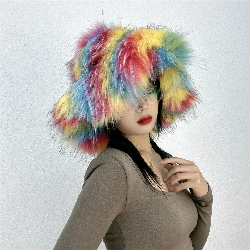 Ulvly Winter Plush Bucket Hat with Earflaps